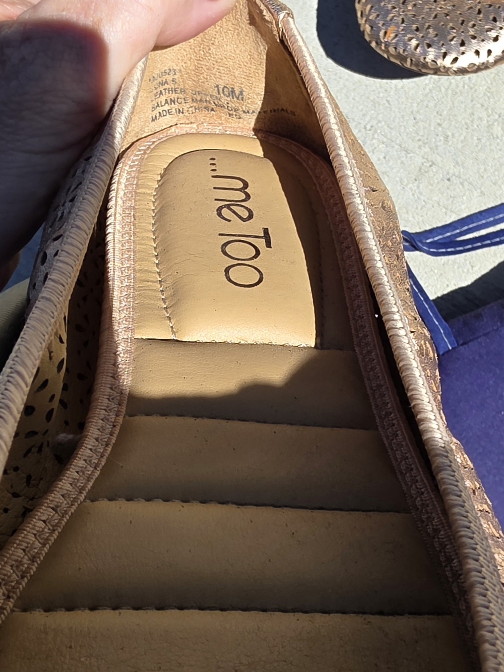 Me Too Luna Perf Ballerina flats. In Rose Gold. Size 10. Wore A Couple Times - Picture 8 of 9